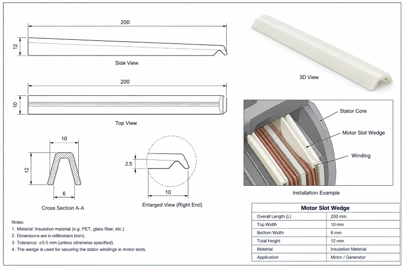 Motor Slot Wedges Motor Slot Wedges
