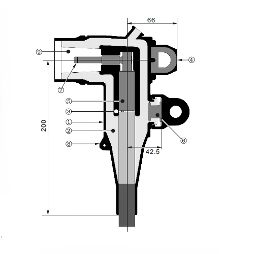 24kV 250A deadbreak elbow for connecting underground cable to transformers and switchgear 24kV 250A deadbreak elbow for connecting underground cable to transformers and switchgear