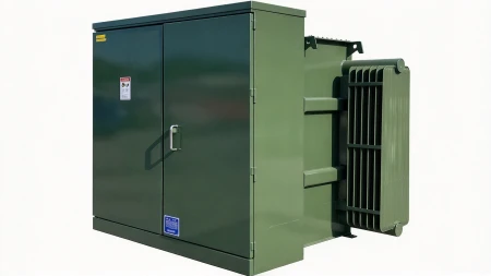 Green pad-mounted transformer cabinet Green pad-mounted transformer cabinet